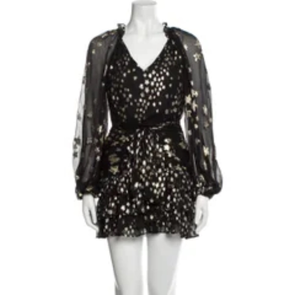 LoveShackFancy Silk Mini Dress, Stars